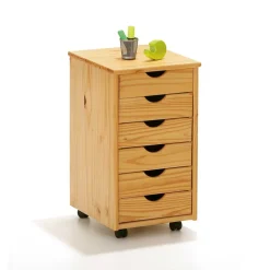 Rollcontainer Nabrosia aus Kiefer Massivholz