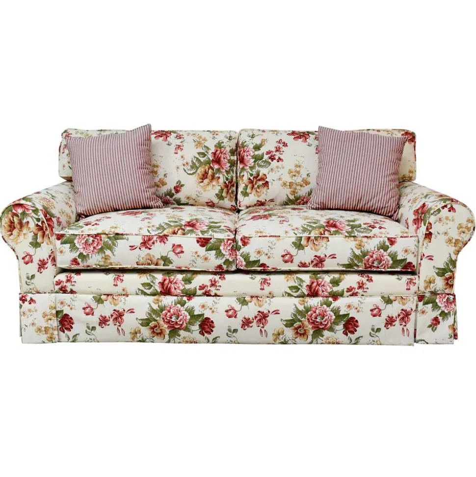 Romantisches Landhaus Sofa mit Blumen Stoff - Telik