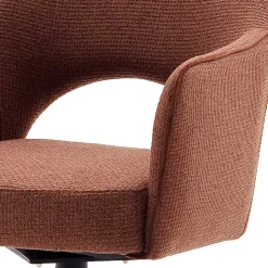 Rostbrauner Polsterstuhl mit Armlehnen - Vlacoma (2er Set)