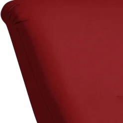 Roter Kunstledersessel mit Buche Beinen - Systrem