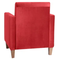 Roter Polstersessel mit Samtvelours-Bezug - Gedeon