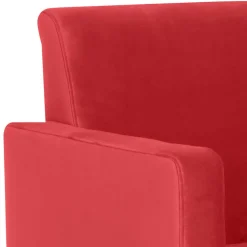 Roter Polstersessel mit Samtvelours-Bezug - Gedeon