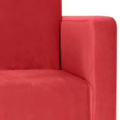 Roter Polstersessel mit Samtvelours-Bezug - Gedeon
