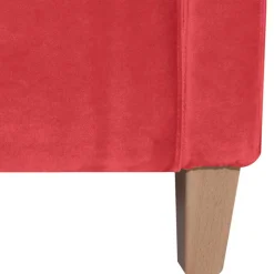Roter Polstersessel mit Samtvelours-Bezug - Gedeon