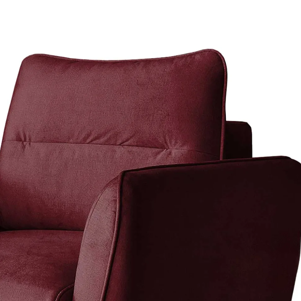 Roter Sessel in Bordeaux Samt - Yonella