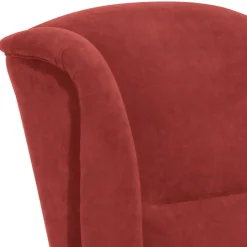Roter Sessel mit Ohren aus Velours - Jamey