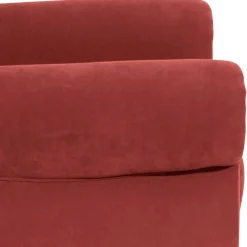 Roter Sessel mit Ohren aus Velours - Jamey