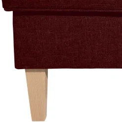 Roter Wohnzimmerhocker mit Stoffbezug - Lacaza