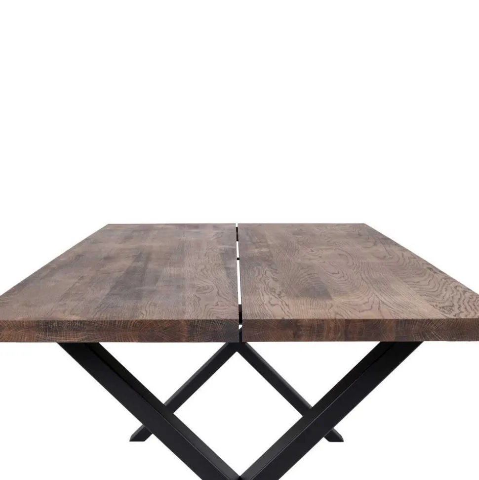 Räuchereiche Tisch & 6 Stühle - Alouis (siebenteilig)