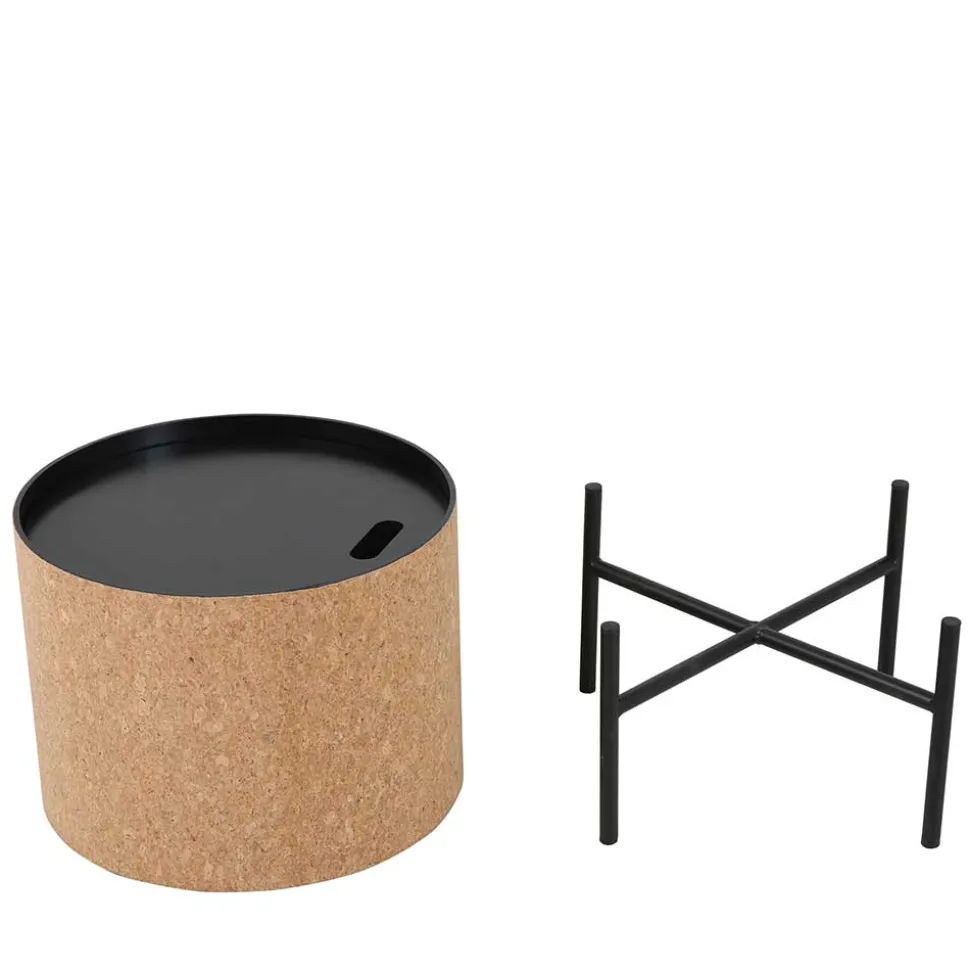 Runde Beistelltische mit Stauraum - Abellesa (zweiteilig)