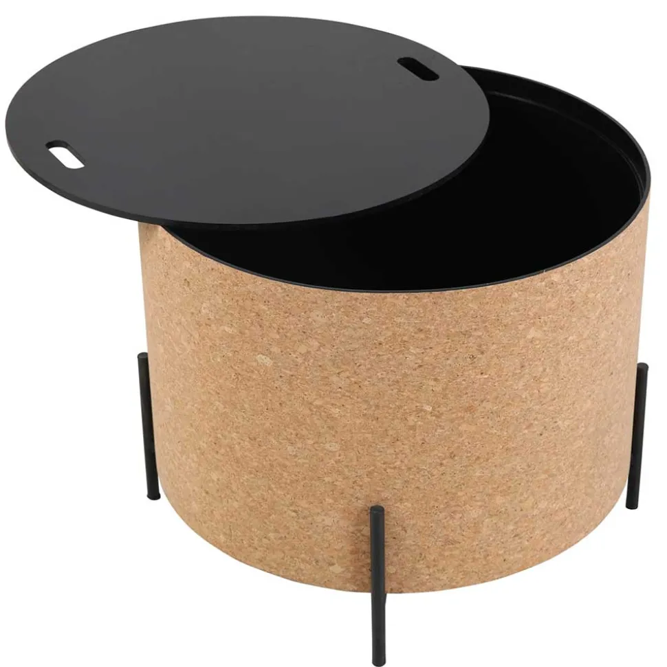 Runde Beistelltische mit Stauraum - Abellesa (zweiteilig)