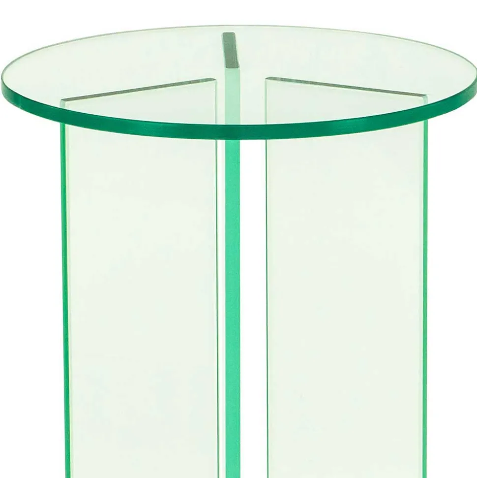 Runde Blumensäulen aus Glas - Shivan (dreiteilig)