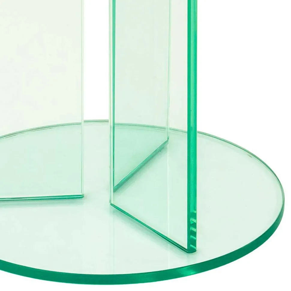 Runde Blumensäulen aus Glas - Shivan (dreiteilig)