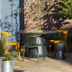 Runde Designhocker aus Tonfaser - Eterna (2er Set)