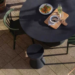 Runde Designhocker aus Tonfaser - Eterna (2er Set)