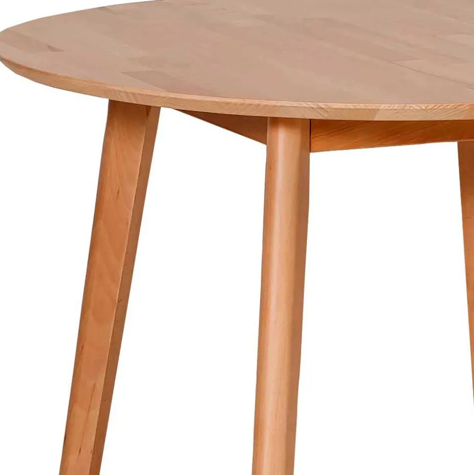 Runde Essgruppe aus Massivholz - Priemwa (fünfteilig)