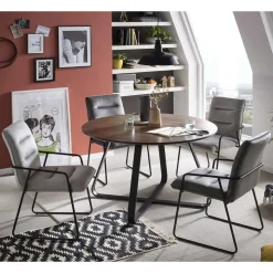 Runde Esszimmergruppe im Retrostil - Daspony (fünfteilig)