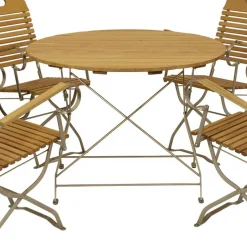 Runde Tischgruppe für den Garten - Champagne (fünfteilig)