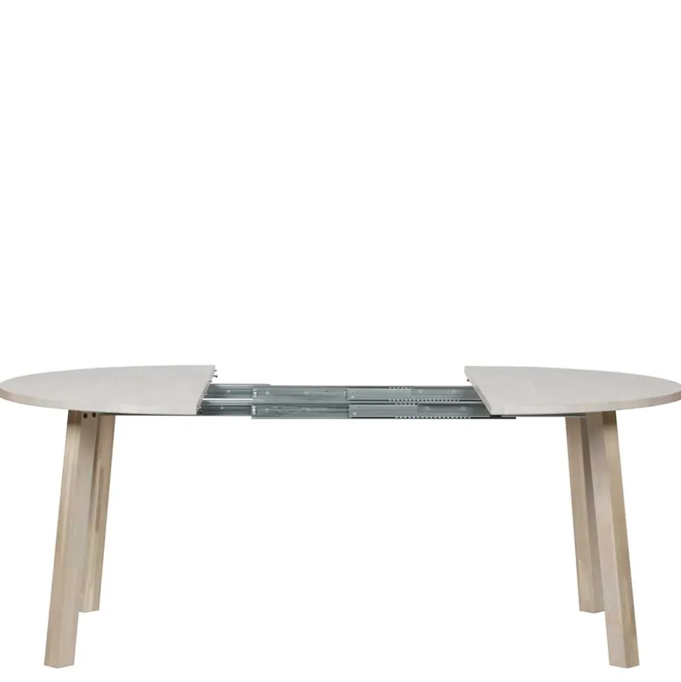 Runder Ausziehtisch in Eiche Bianco - Guern