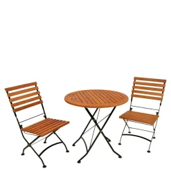 Runder Balkonklapptisch & 2 Klappstühle - Jemzon (dreiteilig)