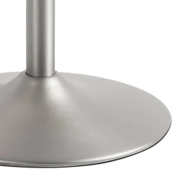 Runder Barhocker aus Microfaser Taupe - Oracio