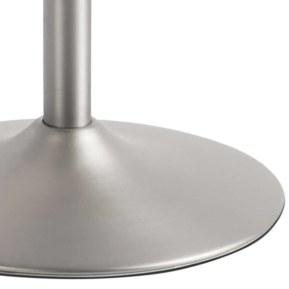 Runder Barhocker aus Microfaser Taupe - Oracio