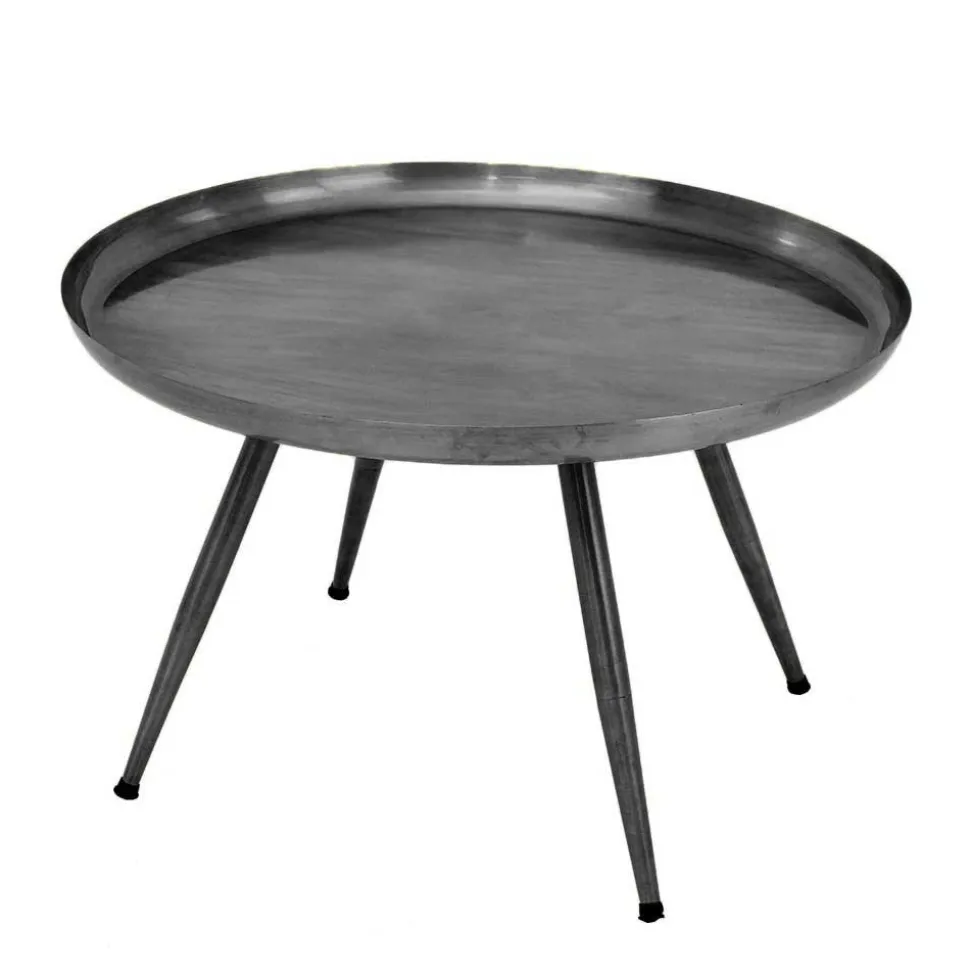Runder Beistelltisch in Anthrazit - Carimo