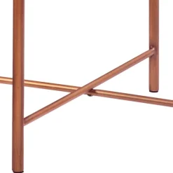 Runder Beistelltisch in Nussbaum und Kupfer - Jailen