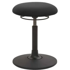 Runder Bürohocker in Anthrazit & Schwarz - Juleste