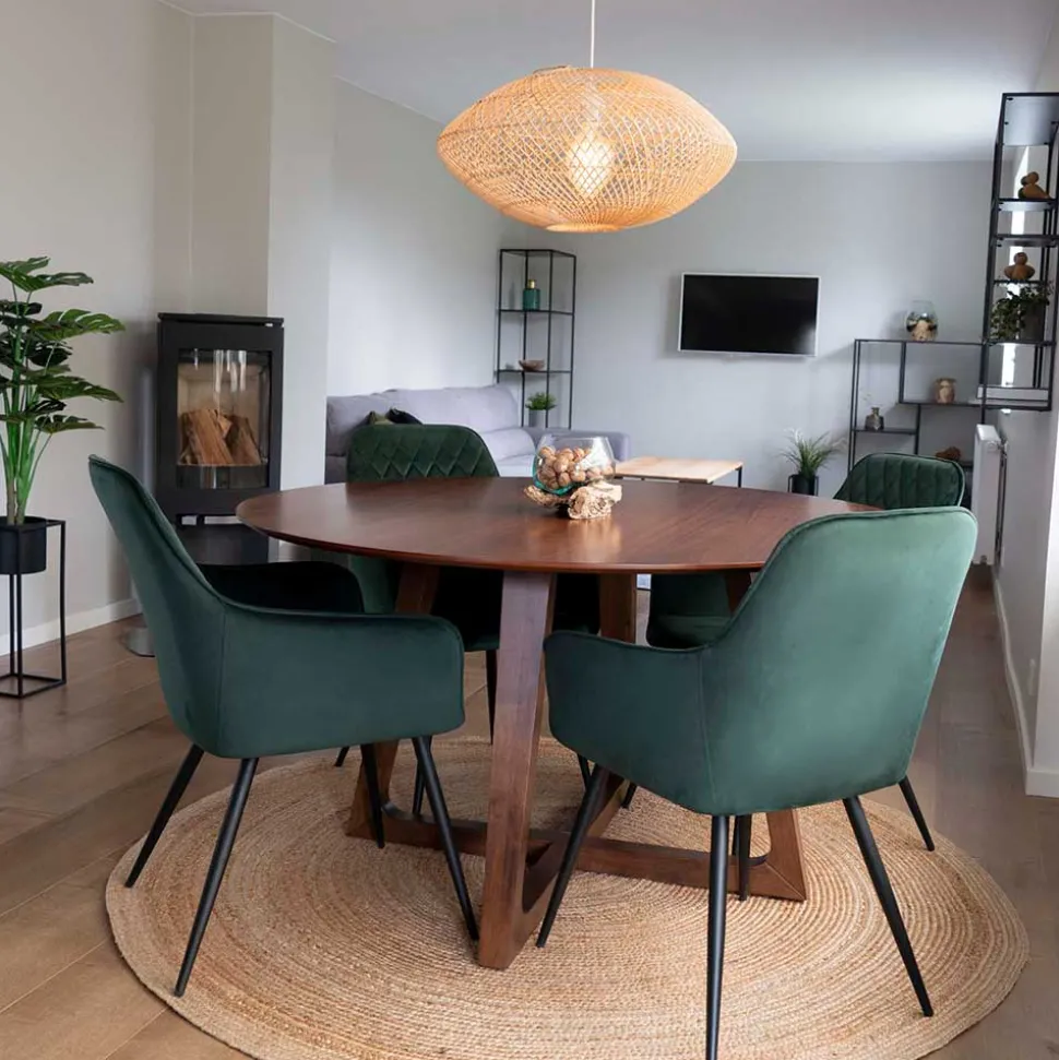 Runder Designtisch & 4 Stühle - Annescu (fünfteilig)