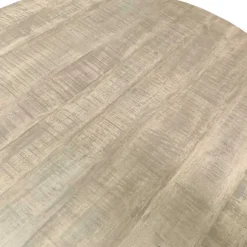 Runder Esstisch mit Holzplatte Mango - Belafoma