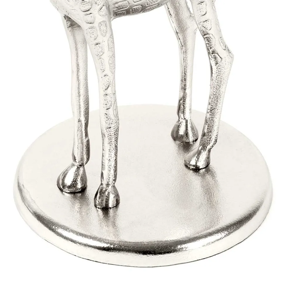 Runder Glas Beistelltisch mit Giraffe als Fuß - Fenya