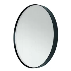 Runder Glasspiegel in Schwarz - Fulia