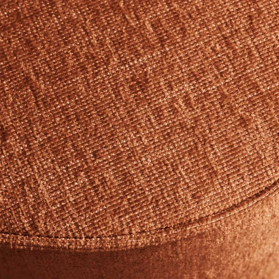 Runder Hocker in Rostbraun - Shearme