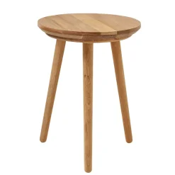 Runder Holz Beistelltisch aus Eiche Massivholz - Kopiana