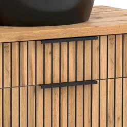 Runder LED Spiegel und Waschkonsole - Crystoga (zweiteilig)