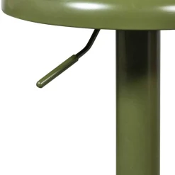 Runder Metall-Barhocker in Grün - höhenverstellbar - Giolia
