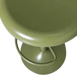 Runder Metall-Barhocker in Grün - höhenverstellbar - Giolia