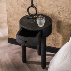 Runder Nachttisch mit Dreifußgestell - Zeymon