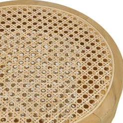 Runder Rattan Wäschekorb in Natur - Vilrada