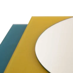 Runder Spiegel & rechteckiges Glas - Howland