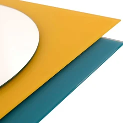 Runder Spiegel & rechteckiges Glas - Howland