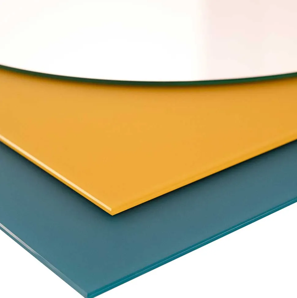 Runder Spiegel & rechteckiges Glas - Howland