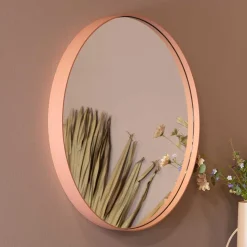 Runder Spiegel in Terracotta - Camelian