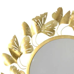 Runder Spiegel mit Blätter Design Rahmen - Rojocaba