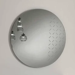 Runder Spiegel mit Muster - Crenba