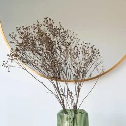 Runder Spiegel mit Rahmen in Messing - Cinisella