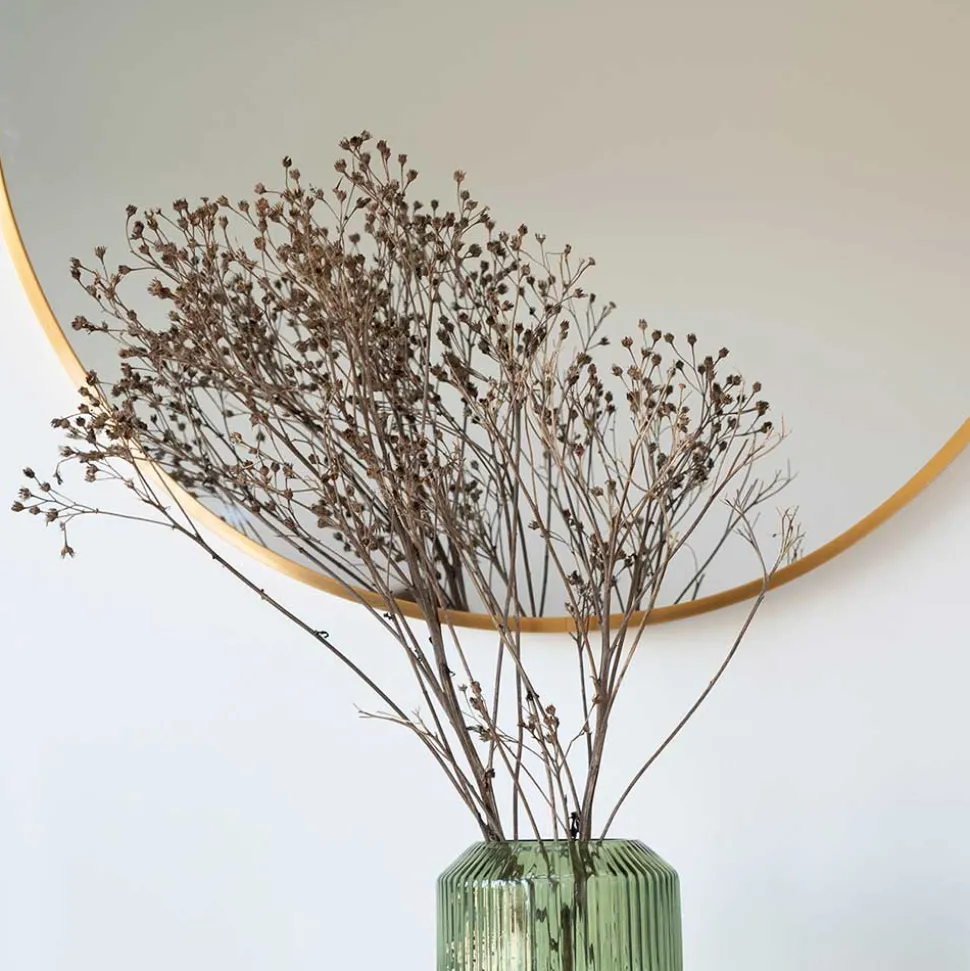 Runder Spiegel mit Rahmen in Messing - Cinisella