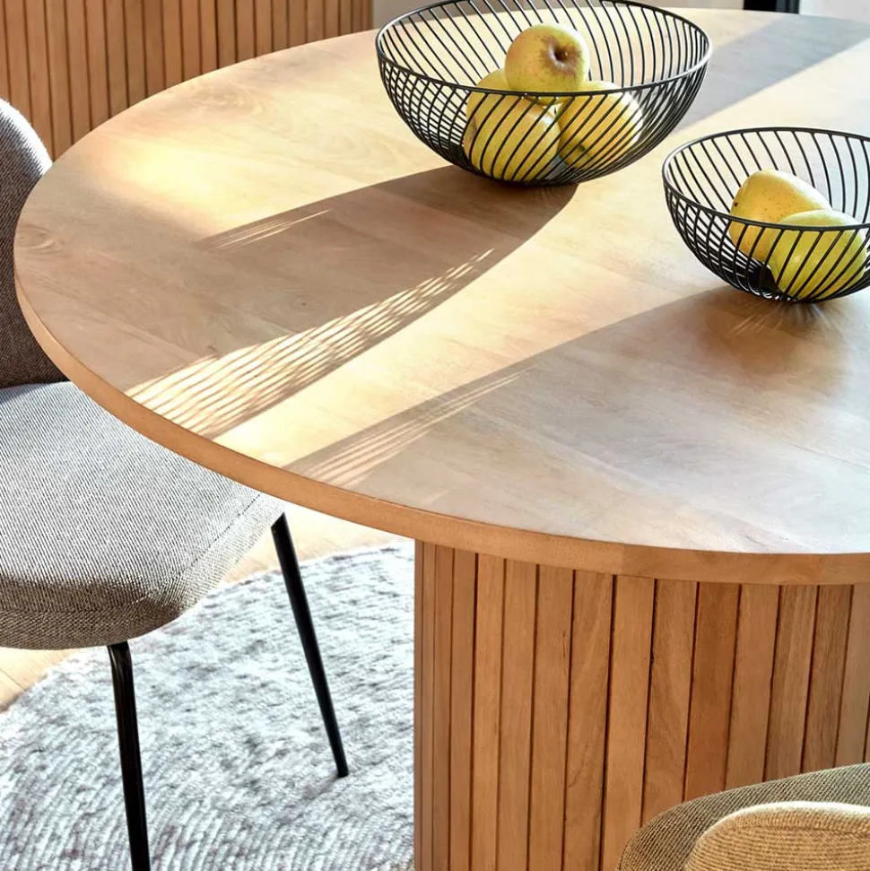 Runder Säulentisch im Skandi Design - Ilvenda