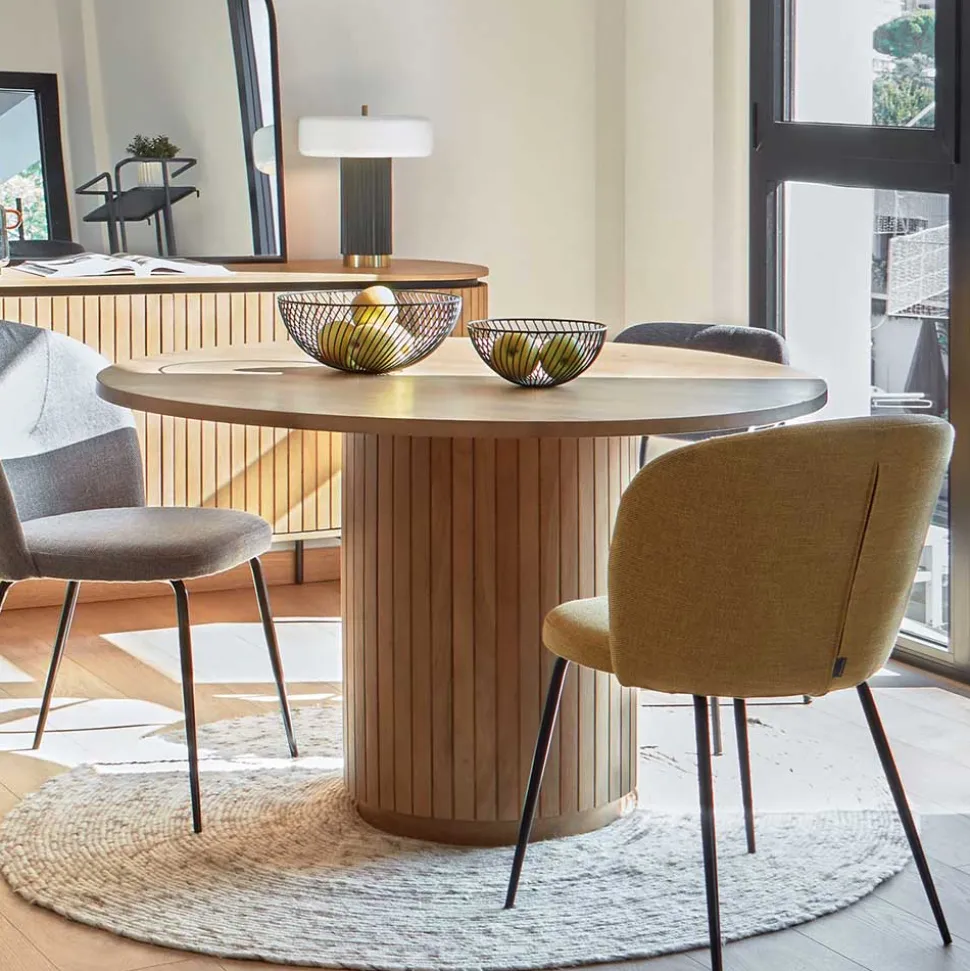 Runder Säulentisch im Skandi Design - Ilvenda